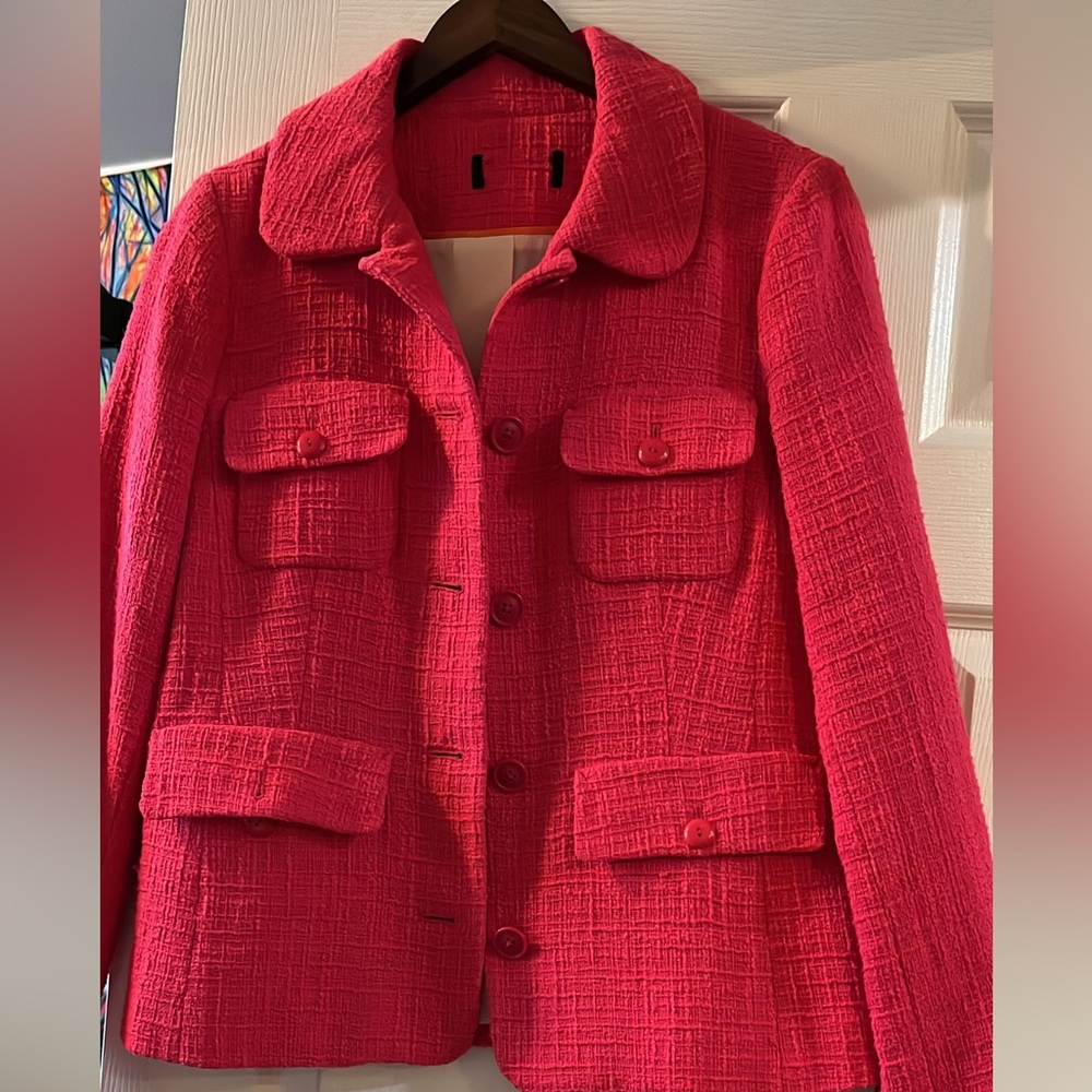 Pink Blazer J. Crew Wool Blend